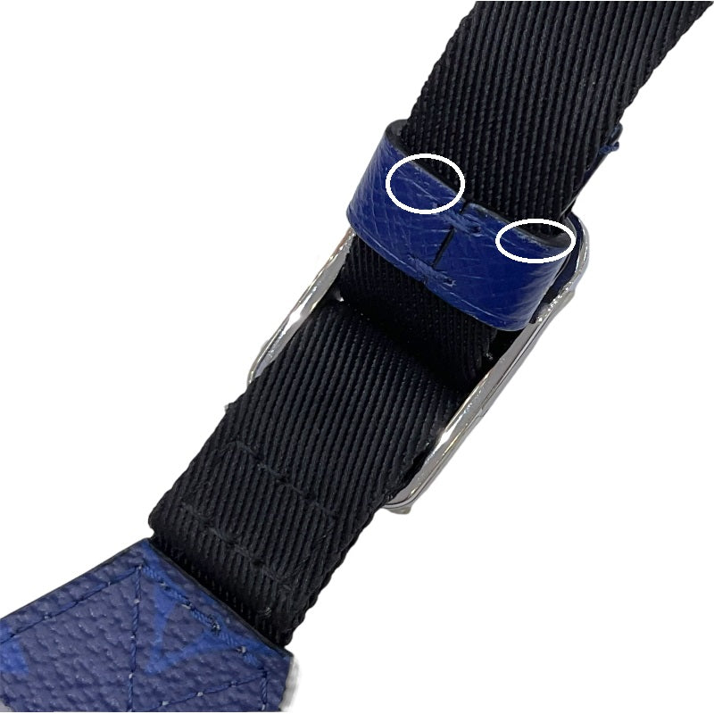 ルイ・ヴィトン LOUIS VUITTON アウトドア メッセンジャーPM タイガラマ M30242 ブルー モノグラム・キャンバス/タイガレザー メンズ ショルダーバッグ