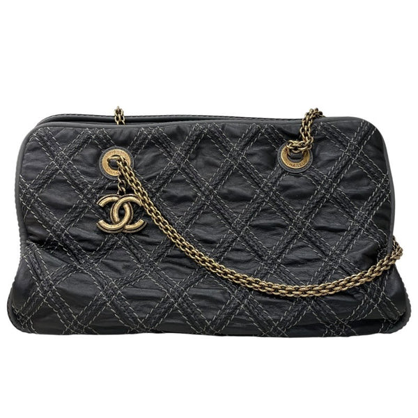 シャネル CHANEL チェーンショルダー 15番台 ブラック ゴールド
