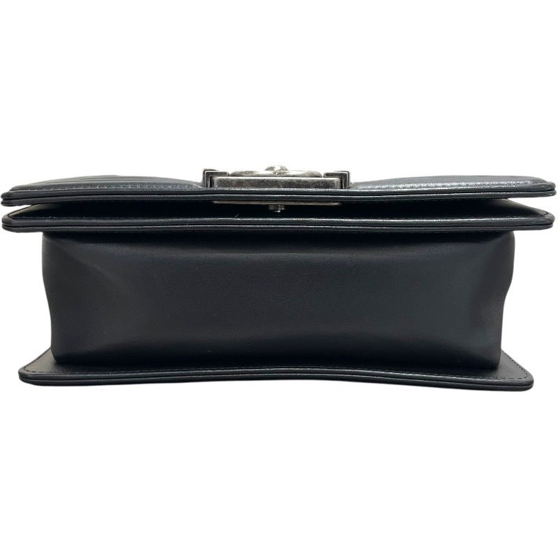 シャネル CHANEL ボーイシャネル20 A67085 ブラック　シルバー金具 スタッズ・カーフ レディース ショルダーバッグ