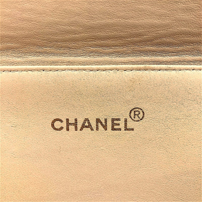 シャネル CHANEL ダブルフェイスバッグ ベージュ ゴールド金具