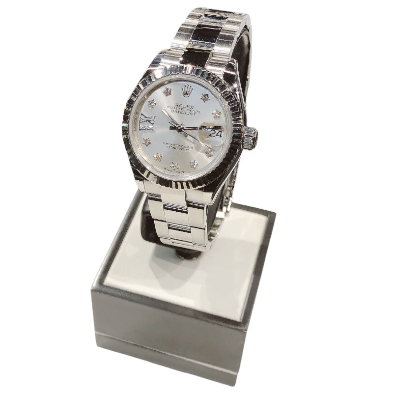 ロレックス ROLEX デイトジャスト28　スターD 279174G K18ホワイトゴールド ステンレススチール レディース 腕時計