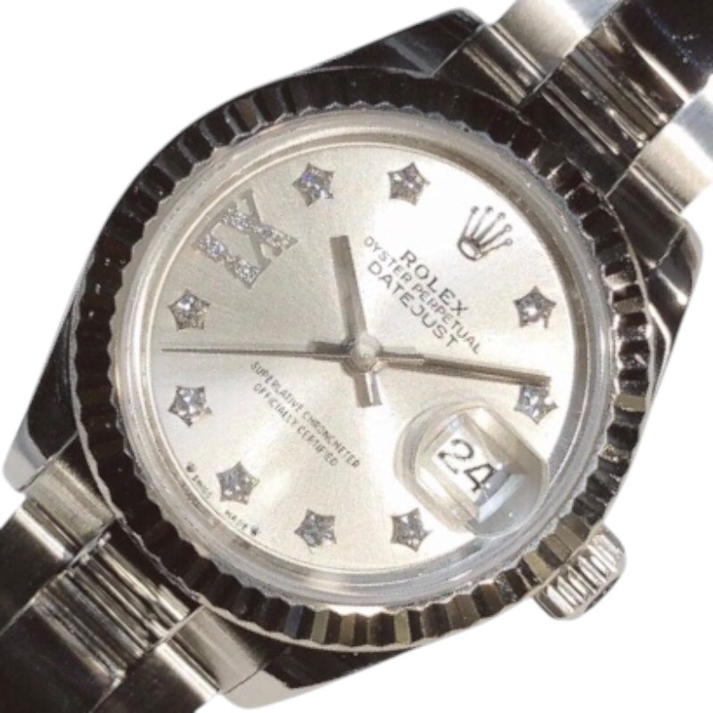 ロレックス ROLEX デイトジャスト28　スターD 279174G K18ホワイトゴールド ステンレススチール レディース 腕時計