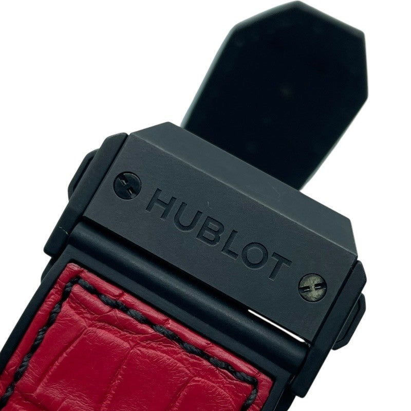 ウブロ HUBLOT スピリット オブ ビッグバン オールブラックレッド 601.CR.0130.LR セラミック メンズ 腕時計