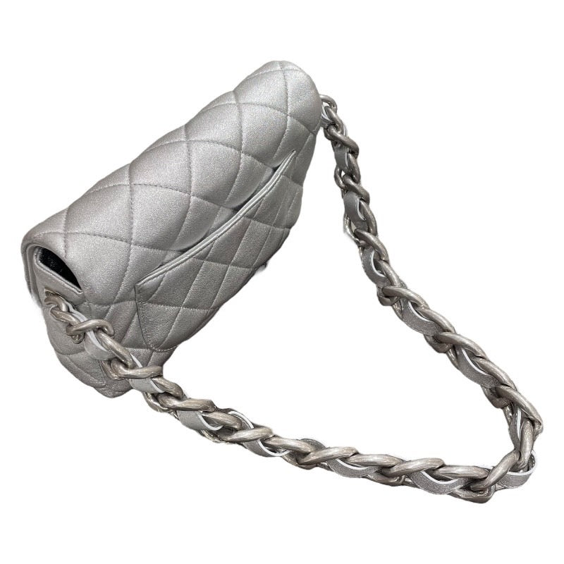 シャネル CHANEL マトラッセチェーンショルダ AS4599 シルバー　シルバー金具 メタリックラム ユニセックス ショルダーバッグ