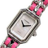 シャネル CHANEL プルミエールロック M-L ホワイトシェル H6360 ホワイト×ピンク SS レディース 腕時計