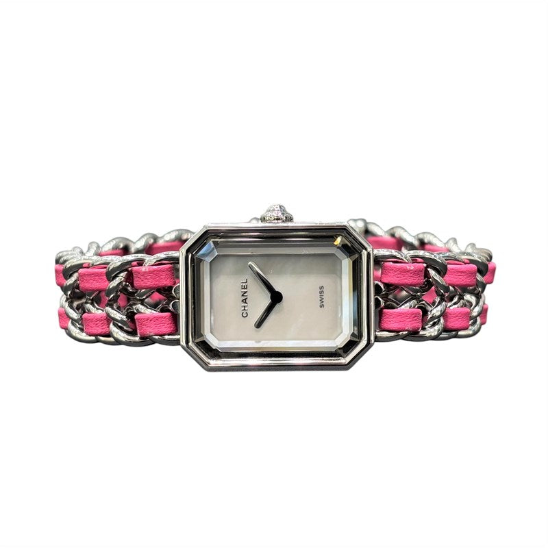 シャネル CHANEL プルミエールロック M-L ホワイトシェル H6360 ホワイト×ピンク SS レディース 腕時計 シャネル CHANEL プルミエールロック M-L ホワイトシェル H6360