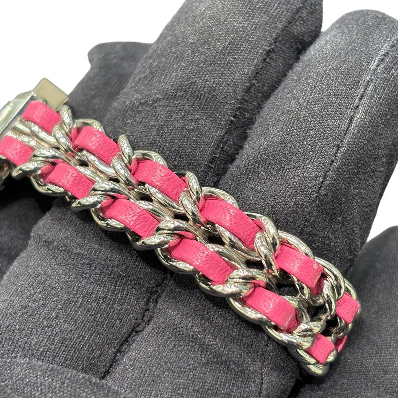シャネル CHANEL プルミエールロック M-L ホワイトシェル H6360 ホワイト×ピンク SS レディース 腕時計