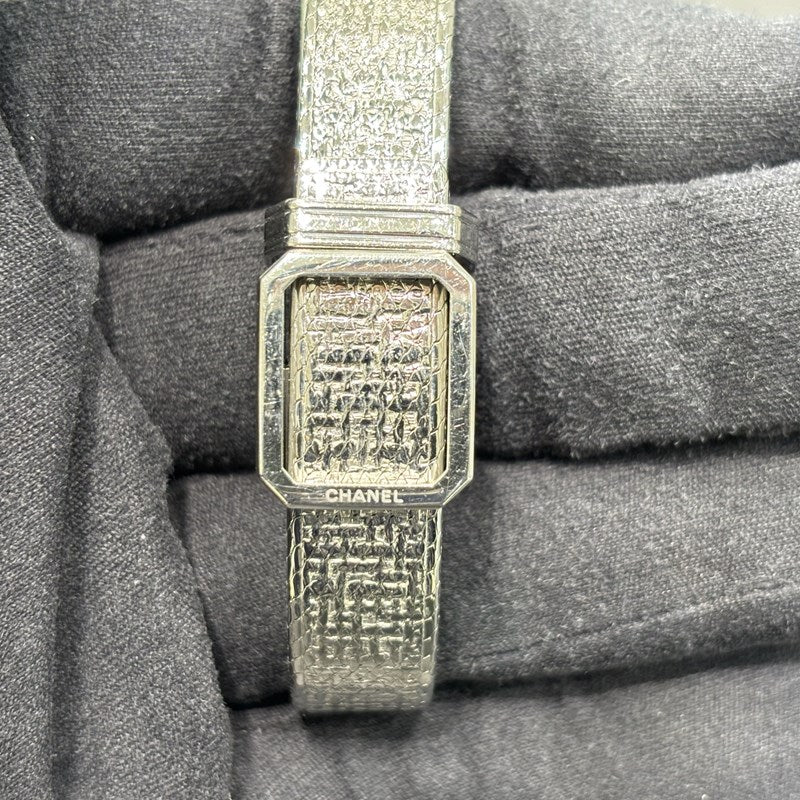 ★SALE【6wdb0143】シャネル ボーイフレンドツイード H4877 黒文字盤【中古】腕時計 レディース シャネル CHANEL ボーイフレンド ツイード H4877 SS レディース 腕時計