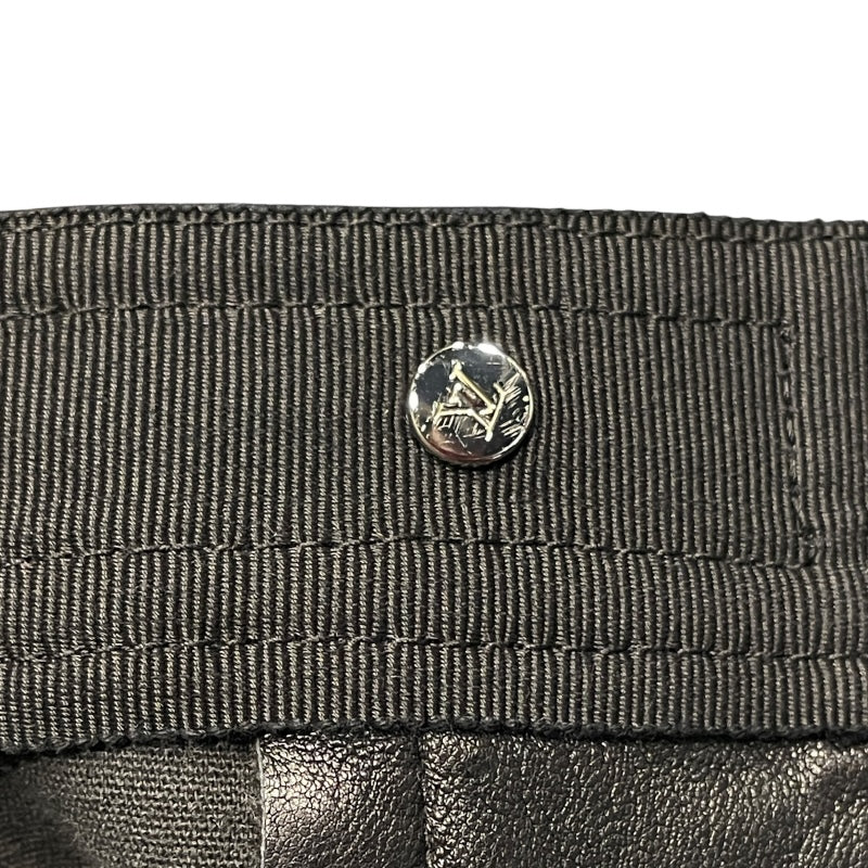 ルイ・ヴィトン LOUIS VUITTON レザースキニーパンツ FFLP01 ブラック ラムスキン レディース パンツ