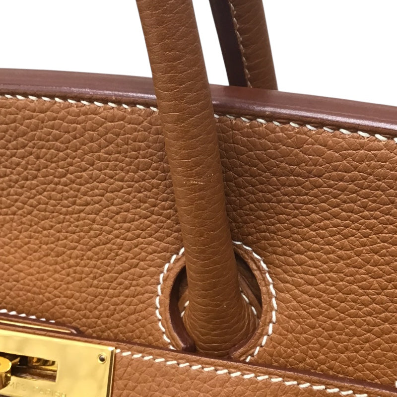 エルメス HERMES バーキン35 ゴールド トゴ レディース ハンドバッグ