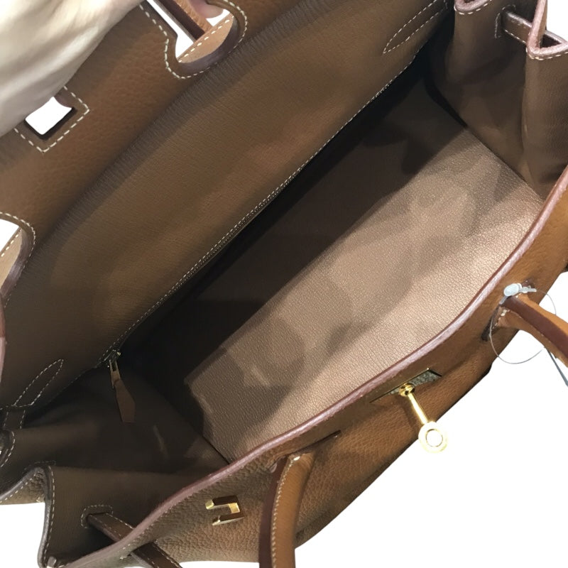 エルメス HERMES バーキン35 ゴールド トゴ レディース ハンドバッグ