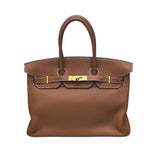 エルメス HERMES バーキン35 ゴールド トゴ レディース ハンドバッグ