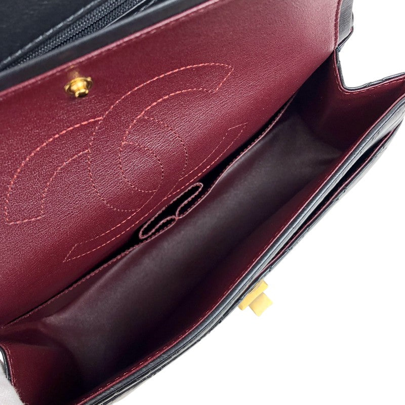 シャネル CHANEL 2.55フラップバッグ A37586 25番台 ブラック ゴールド
