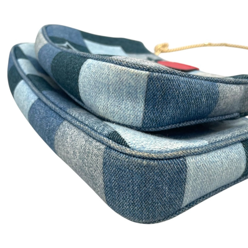 ルイ・ヴィトン LOUIS VUITTON ミュルティ・ポシェット・アクセソワ―ル M44990 ブルー モノグラム・デニム レディース ショルダーバッグ