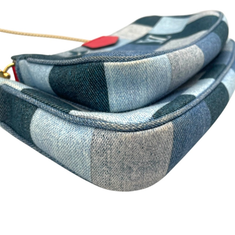 ルイ・ヴィトン LOUIS VUITTON ミュルティ・ポシェット・アクセソワ―ル M44990 ブルー モノグラム・デニム レディース ショルダーバッグ