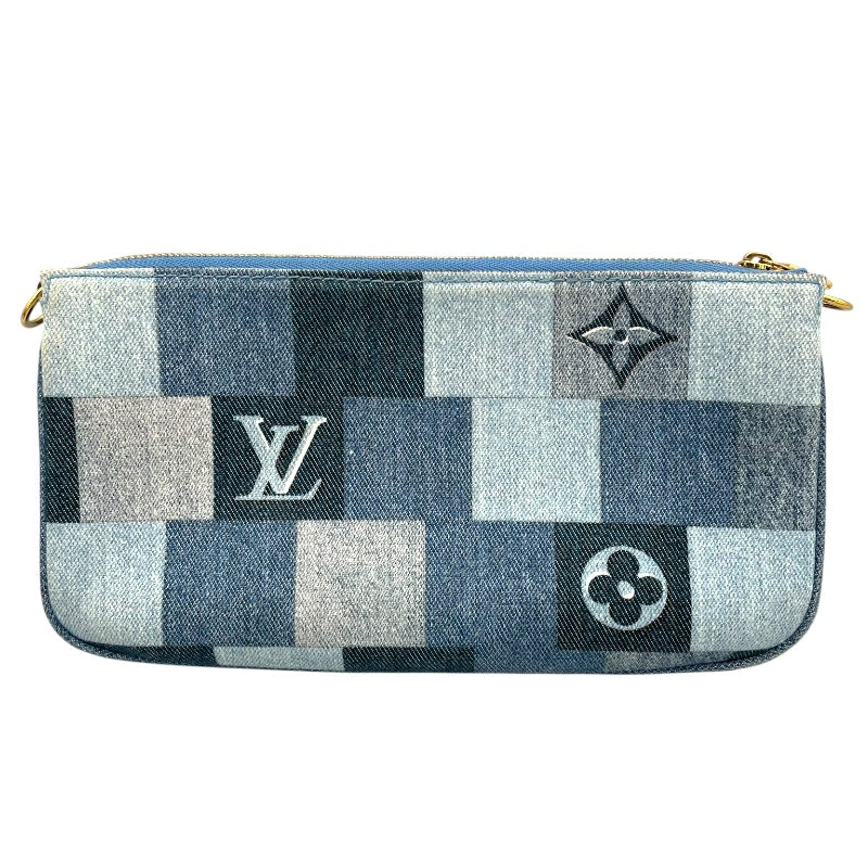 ルイ・ヴィトン LOUIS VUITTON ミュルティ・ポシェット・アクセソワ―ル M44990 ブルー モノグラム・デニム レディース ショルダーバッグ