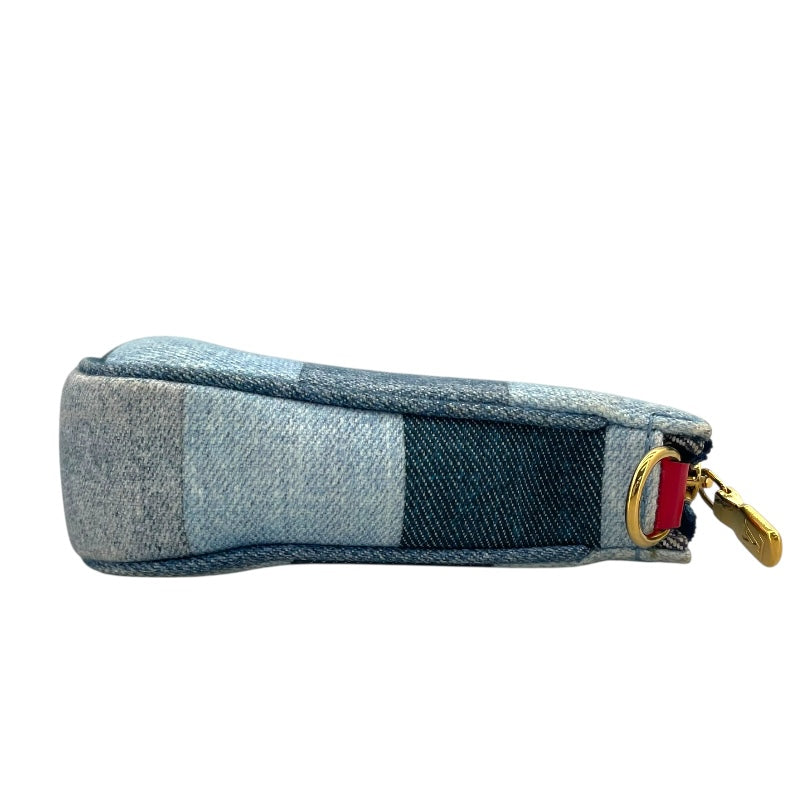 ルイ・ヴィトン LOUIS VUITTON ミュルティ・ポシェット・アクセソワ―ル M44990 ブルー モノグラム・デニム レディース ショルダーバッグ
