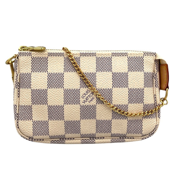 ルイ・ヴィトン LOUIS VUITTON ミニポシェット・アクセソワール N58010 ホワイト ダミエ・アズール レディース ポーチ
