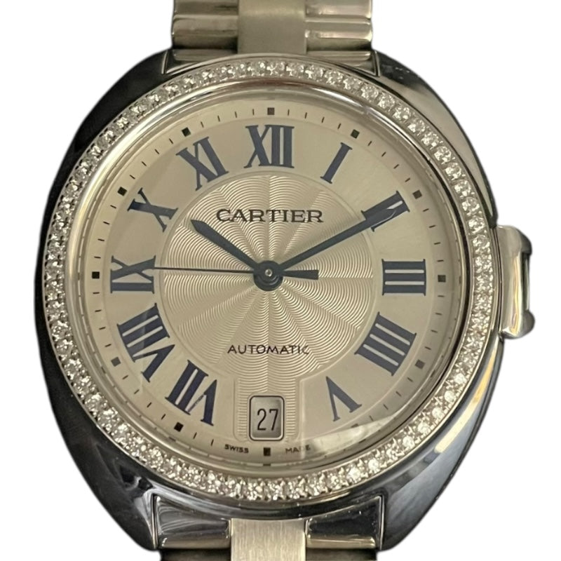 カルティエ Cartier クレ ドゥ カルティエ 35 WJCL0007 K18ホワイトゴールド 自動巻き ユニセックス 腕時計