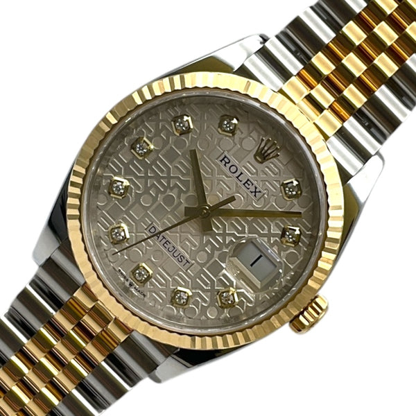 ロレックス ROLEX デイトジャスト36 ホリコン 126233G シルバー K18/SS メンズ 腕時計