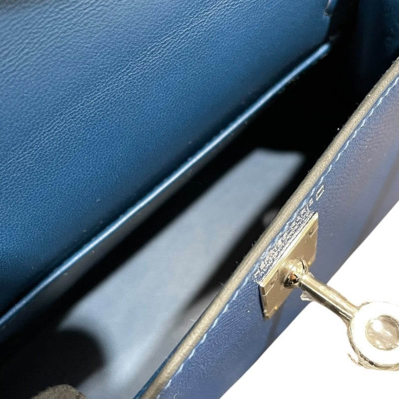 エルメス HERMES ミニケリー2 タッチ W刻 ブルーマリン/SV金具