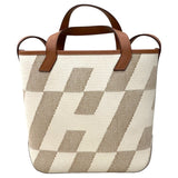 エルメス HERMES アンビエPM B刻 ブラウン トワル レディース ショルダーバッグ