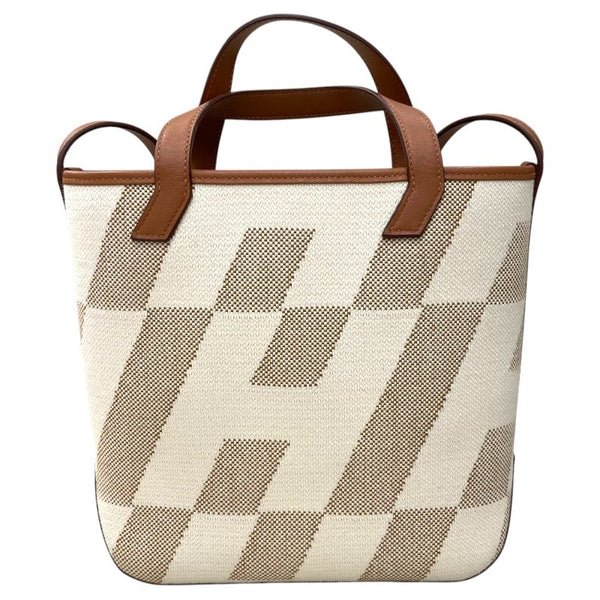 エルメス HERMES アンビエPM B刻 ブラウン トワル レディース ショルダーバッグ