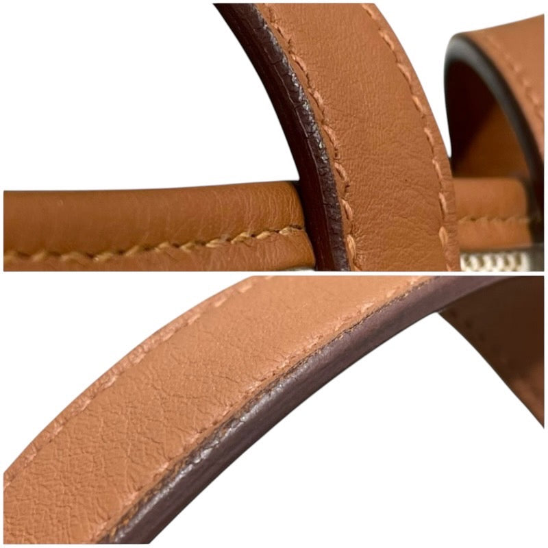 エルメス HERMES アンビエPM B刻 ブラウン トワル レディース ショルダーバッグ