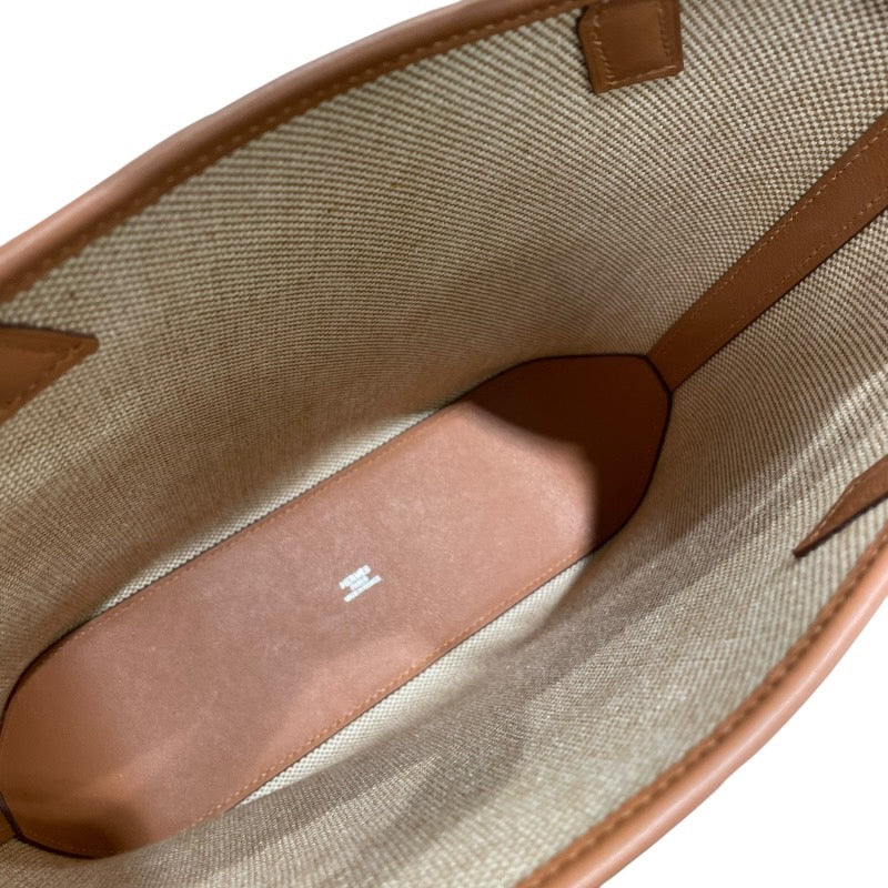 エルメス HERMES アンビエPM B刻 ブラウン トワル レディース ショルダーバッグ