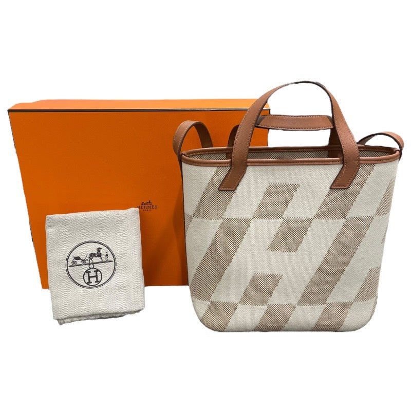 エルメス HERMES アンビエPM B刻 ブラウン トワル レディース ショルダーバッグ