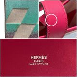 エルメス HERMES アンビエGM Z刻 グラデーション　ピンク・グリーン トワルソーアッシュ レディース トートバッグ