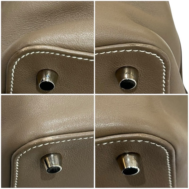 エルメス HERMES ツールボックス26 □P刻 エトゥープ シルバー