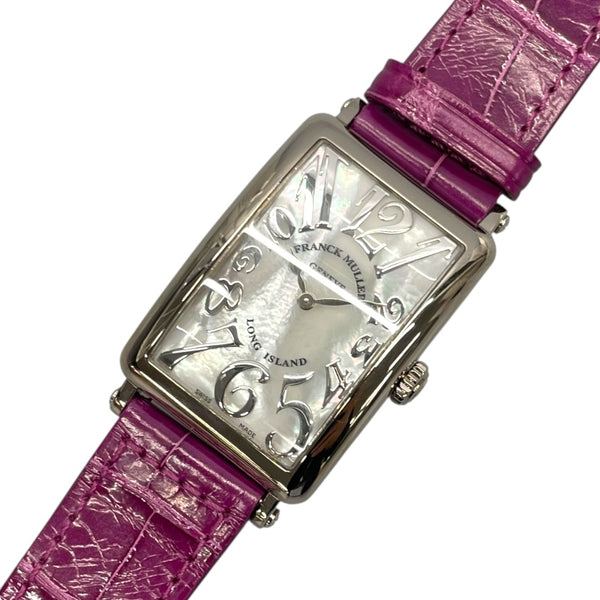 フランク・ミュラー FRANCK MULLER ロングアイランド レリーフホワイトシェル 952QZRELMOP ホワイトシェル K18WG ユニセックス 腕時計