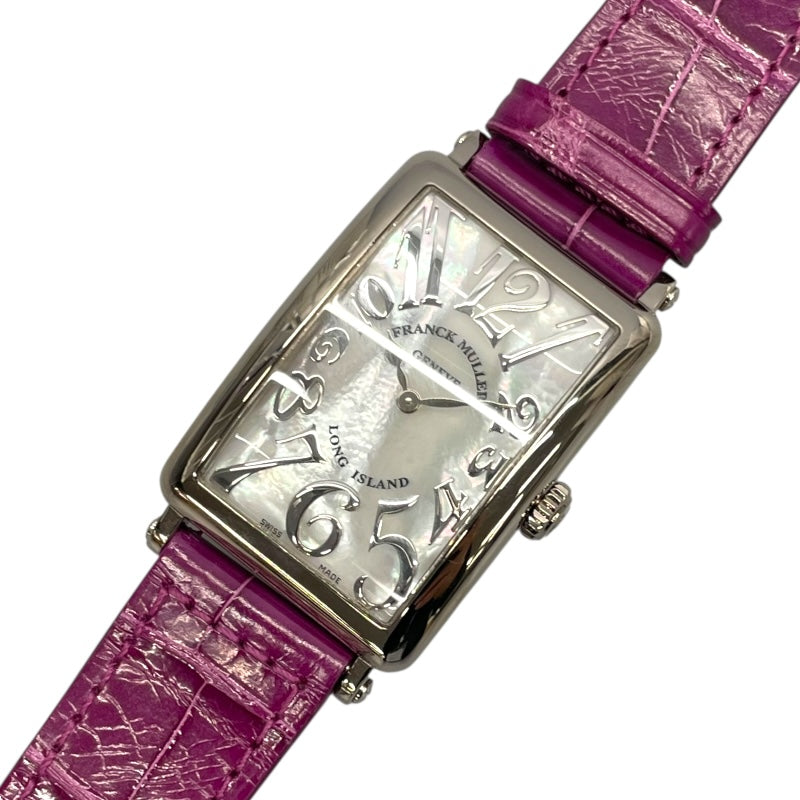 フランク・ミュラー FRANCK MULLER ロングアイランド レリーフホワイトシェル 952QZRELMOP ホワイトシェル K18WG ユニセックス 腕時計