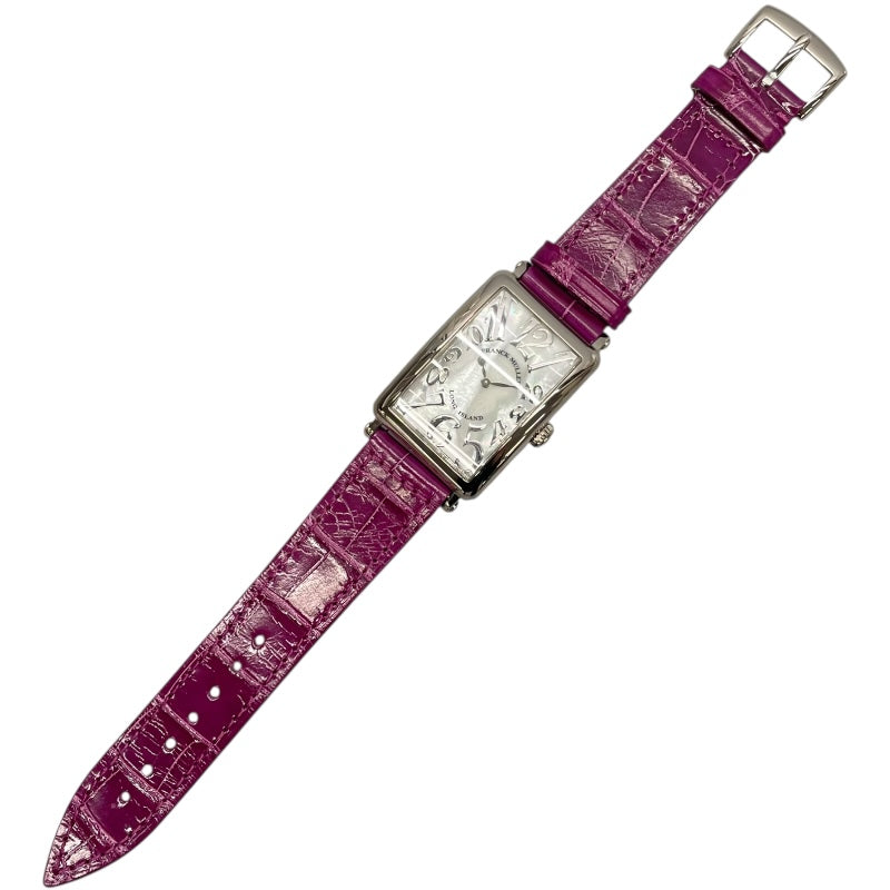 フランク・ミュラー FRANCK MULLER ロングアイランド レリーフホワイトシェル 952QZRELMOP ホワイトシェル K18WG ユニセックス 腕時計