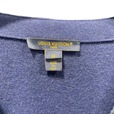 ルイ・ヴィトン LOUIS VUITTON モノグラム総柄カシミヤ混ニットカーディガン ネイビー カシミヤ レディース カーディガン