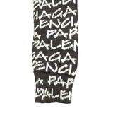 バレンシアガ BALENCIAGA ロゴ総柄ニットセーター 599826 ブラック コットン メンズ セーター