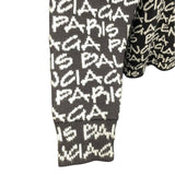 バレンシアガ BALENCIAGA ロゴ総柄ニットセーター 599826 ブラック コットン メンズ セーター