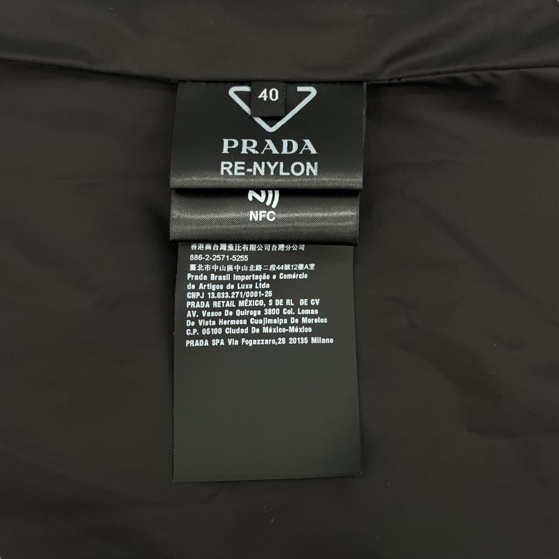 プラダ PRADA RE-NYLON トライアングルロゴナイロンワンピース 230637 ブラック ポリアミド レディース ワンピース