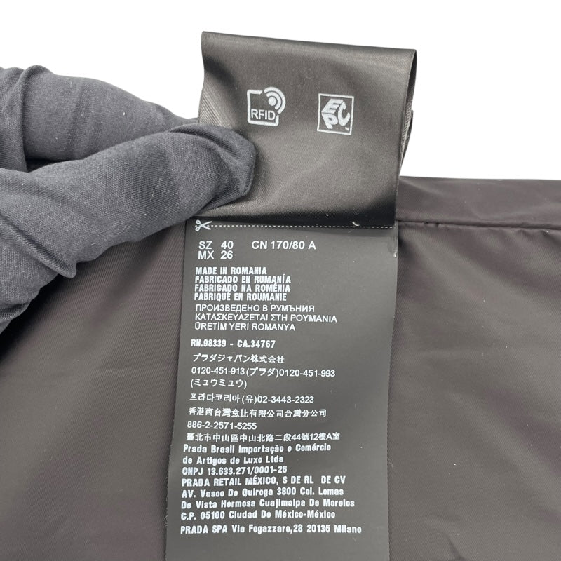 プラダ PRADA RE-NYLON トライアングルロゴナイロンワンピース 230637 ブラック ポリアミド レディース ワンピース