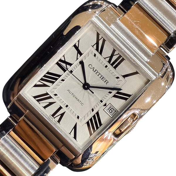 カルティエ Cartier タンク アングレース LM W5310006 K18ピンクゴールド×ステンレススチール 自動巻き メンズ 腕時計