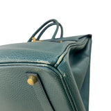 エルメス HERMES バーキン35 ▢F刻（2002年製） ヴェールアングレ ゴールド金具 アルデンヌ ユニセックス ハンドバッグ