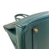 エルメス HERMES バーキン35 ▢F刻（2002年製） ヴェールアングレ ゴールド金具 アルデンヌ ユニセックス ハンドバッグ