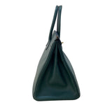 エルメス HERMES バーキン35 ▢F刻（2002年製） ヴェールアングレ ゴールド金具 アルデンヌ ユニセックス ハンドバッグ