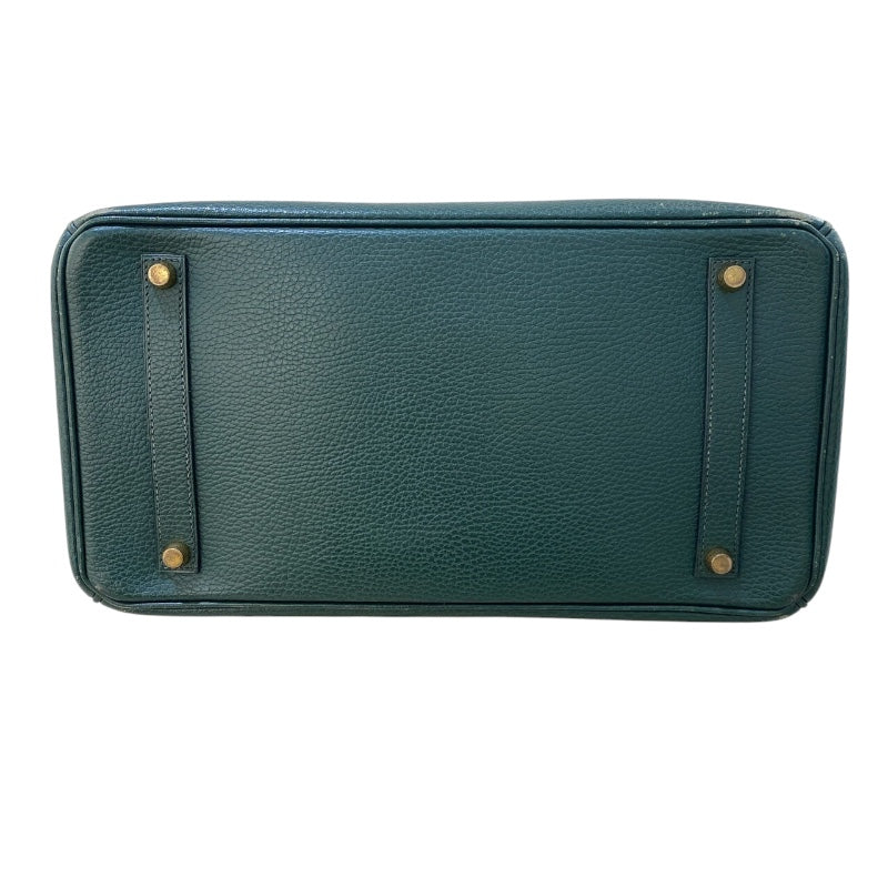 エルメス HERMES バーキン35 ▢F刻（2002年製） ヴェールアングレ ゴールド金具 アルデンヌ ユニセックス ハンドバッグ