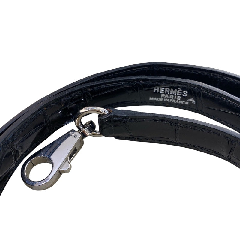 エルメス HERMES ケリー28 □E刻（2001年製） ブラック シルバー金具 ポロサス レディース ハンドバッグ