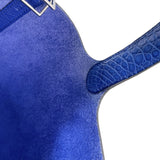 エルメス HERMES ピコタンロックタッチMM A刻 ブルーエレクトリック シルバー金具 トリヨン/アリゲーターマット レディース ハンドバッグ