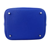 エルメス HERMES ピコタンロックタッチMM A刻 ブルーエレクトリック シルバー金具 トリヨン/アリゲーターマット レディース ハンドバッグ