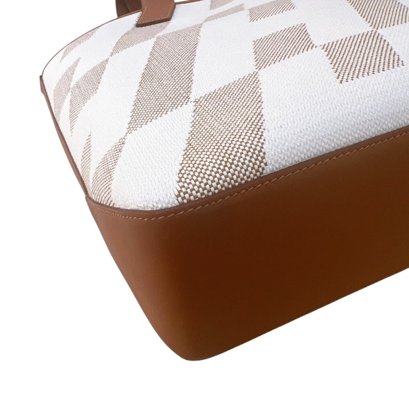エルメス HERMES アンビエGM U刻 アイボリー・ベージュ トワルソーアッシュ レディース トートバッグ