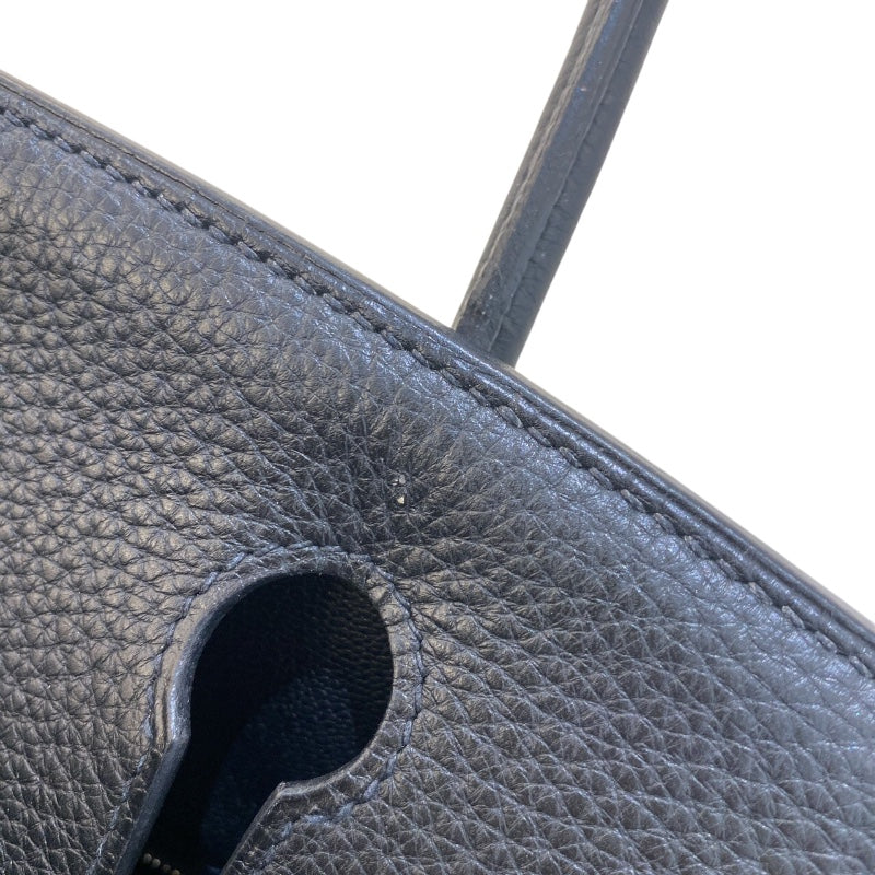 エルメス HERMES バーキン30 □L刻印　(2008年製) ブラック/SV金具 トリヨン レディース ハンドバッグ